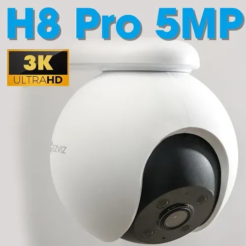Hikvision Ezviz 5MP PTZ Outdoor H8 Pro Wireless IP CCTV With Color Night Vision,Two Way Audio and SD Card Supported