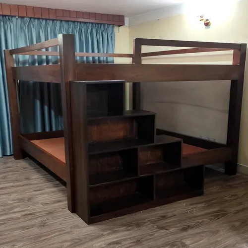Bunk Bed with Storage Rack