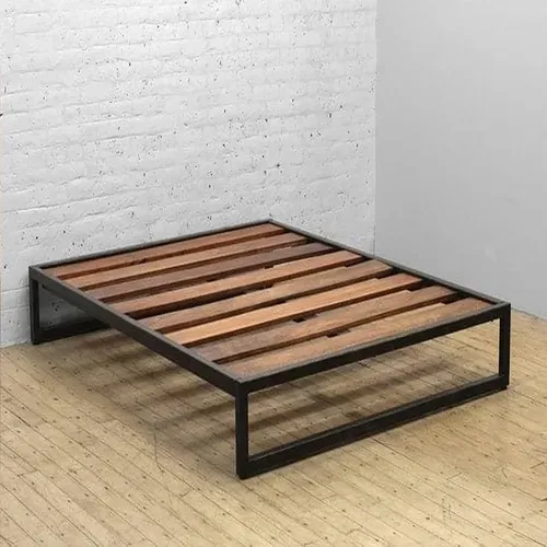 Wooden Metal Double Bed