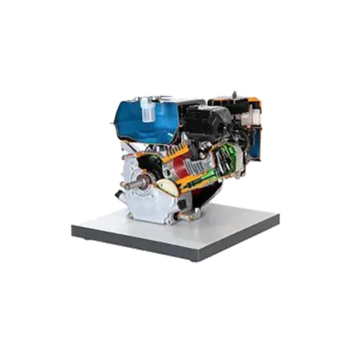 Cut Model Of Single Cylinder Four Stroke Petrol Engine
