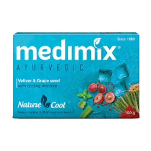 Medimix Vetiver and Grape Seed Ayurvedic Cool Soap | 125gm