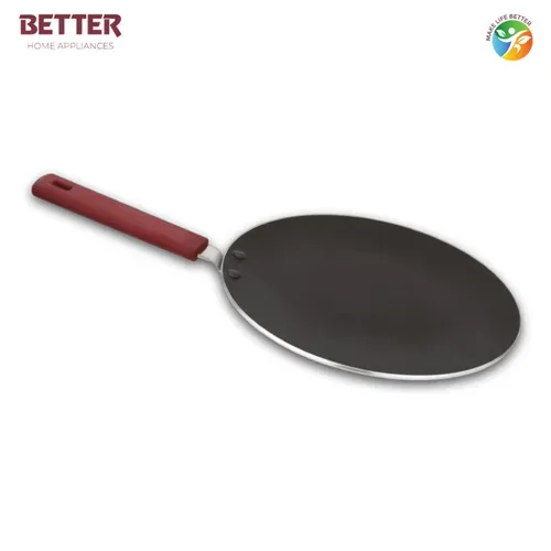 Better Conclave Roti Tawa Non-Stick Coating, 25 cm (Induction and Gas Stove Compatible), with Silicon Handle