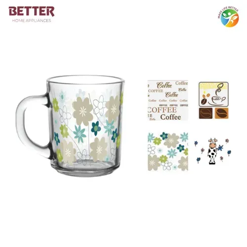 Better Orchid Floral Glassware Tea Cup