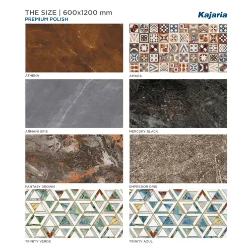 Glazed Vitrified Premium Polished Floor Tiles 600x1200mm
