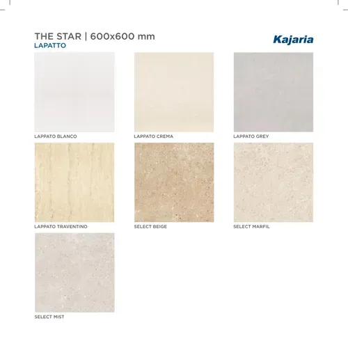 Kajaria Glazed Lapatto Floor Tiles 600x600mm