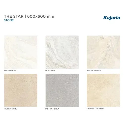 Kajaria Glaze Vitrified Stone Floor Tile 600x600mm