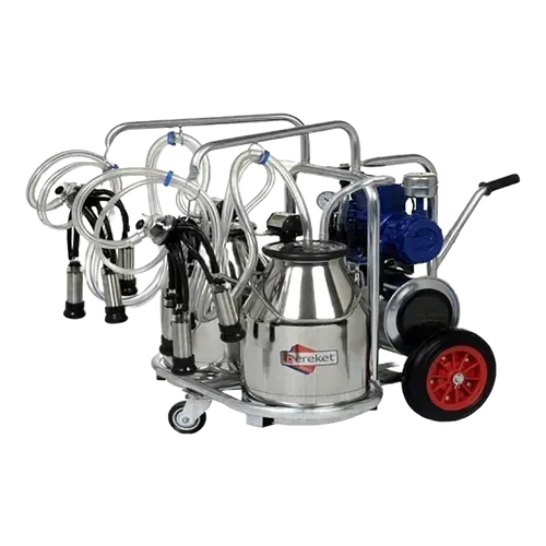 Trolly Mounted Double Can and Cluster Milking Machine | BS-4X