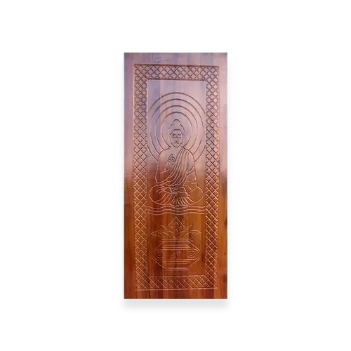 Buddha Design Wooden Door