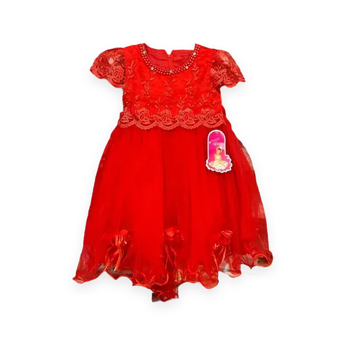 Baby Girl Frock With Flower Embroidery