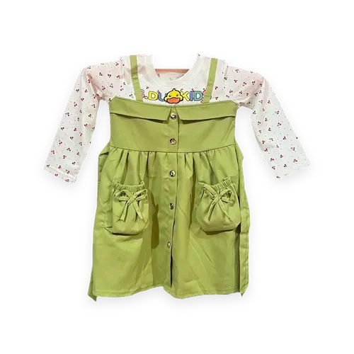 Baby Girls Dress With Pocket Designed