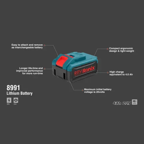 Ronix Brushless Battery| Model 8991