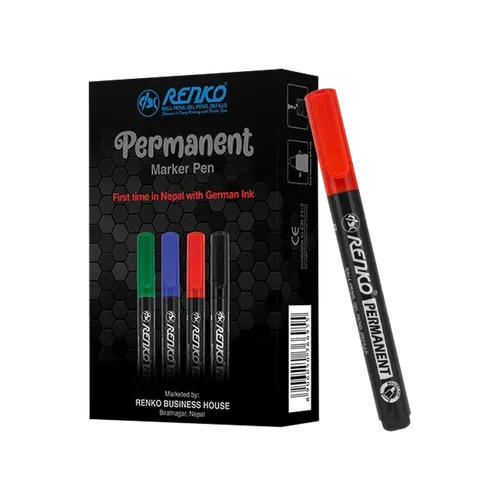 Renko Permanent Marker- Packet of 12 Pcs