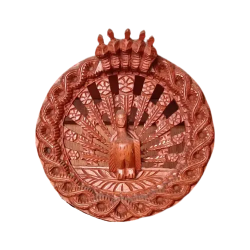 Traditional Newari Wooden Hand Carved Peacock Mayur Naag Window
