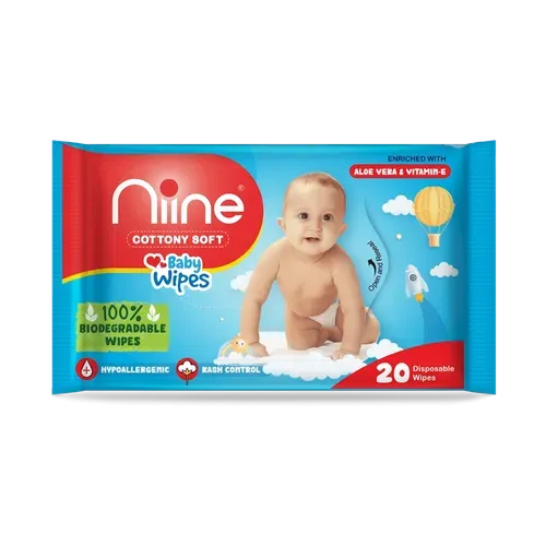 Nine Baby Wipes