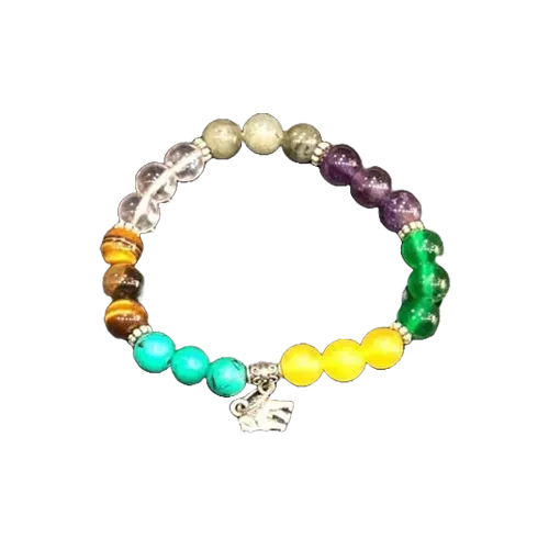 Nepal Handicraft Mix Stone Bracelet 8mm