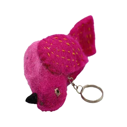 Nepal Handicraft Felt Bird Key Ring