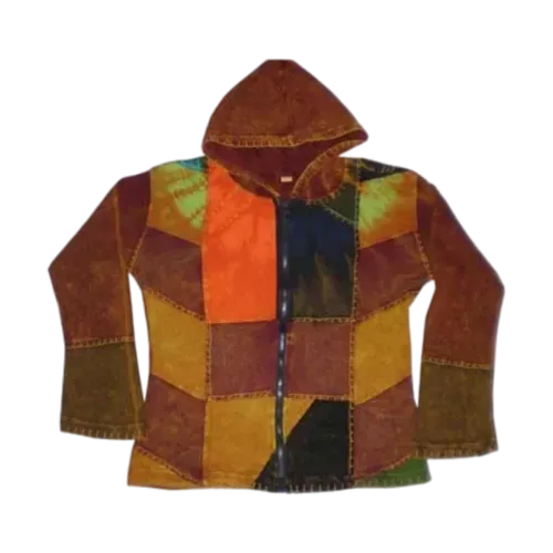 Nepal Handicraft Patch Cotton Jacket Made in Nepal