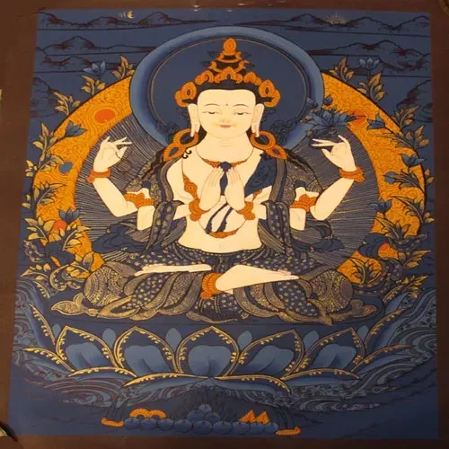 Nepali Handicraft Changrechi Thanka Painting