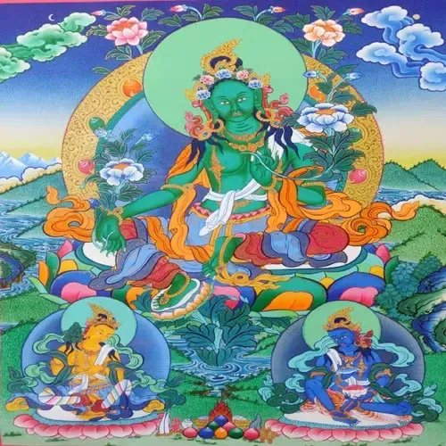 Nepal handicraft Green Tara Thangka