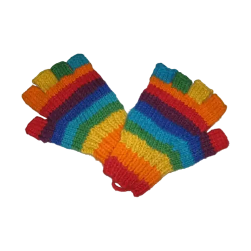 Nepal Handicraft Half Finger Woolen Gloves