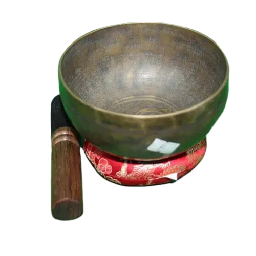 Nepal Handicraft Om Carving Singing Bowl 13cm