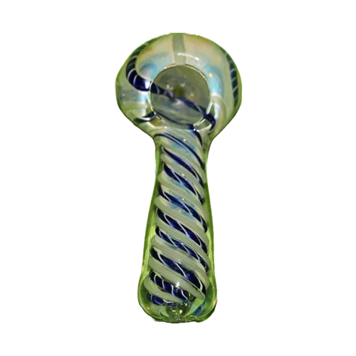 Nepal Handicraft Spiral Smoking Glass Pipe 3cm