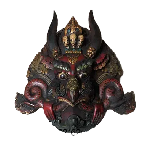 Nepal Handicraft Kaal Bhairab Wooden Mask