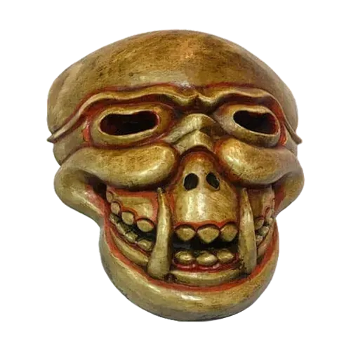 Nepal Handicraft Skull Wooden Masks