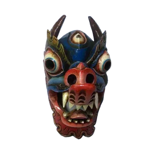 Nepal Handicraft Handmade Wooden Mask