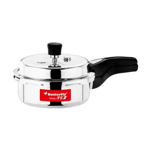 Butterfly Tez Triply Pressure Cooker, OLC, 2 Ltr