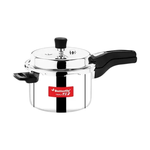 Butterfly Tez Triply Pressure Cooker, OLC, 3 Ltr