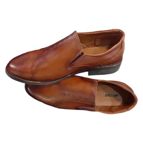 Metro Footwear Men's Brown Leather Shoes