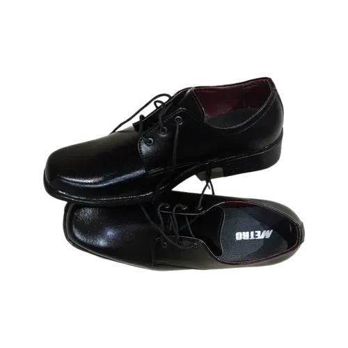 Metro Footwear Black Leather Shoes, Style 229