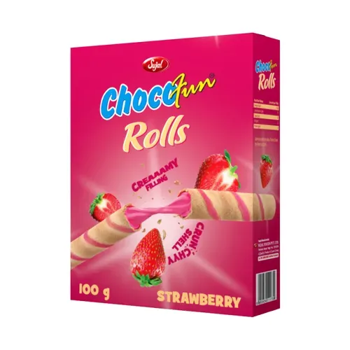 Chocofun Rolls - Strawberry Flavor
