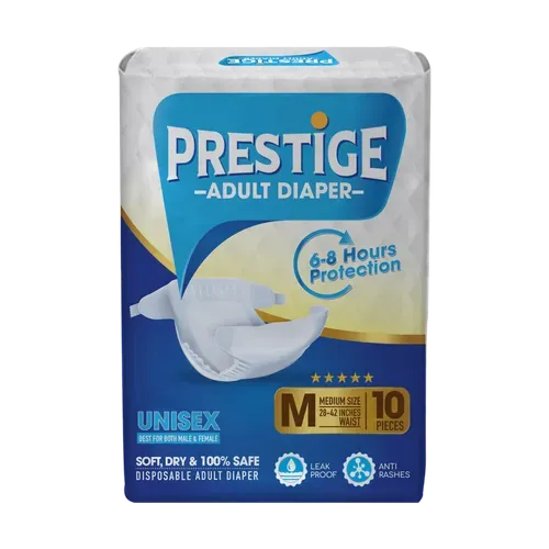 Prestige Adult Diaper - Medium | Pack of 10 Pieces