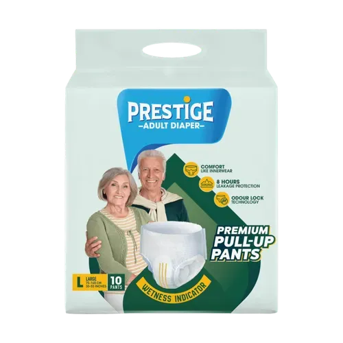 Prestige Premium Pull-Up Adult Diaper - Large | Pack of 10 Pants