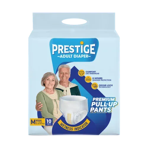 Prestige Pull Up Adult Diaper -  Medium | Pack of 10 Pants