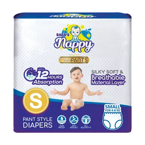 Baba's Nappy Baby Pull Up Diaper Economic Pack, Small (Pack of 54)